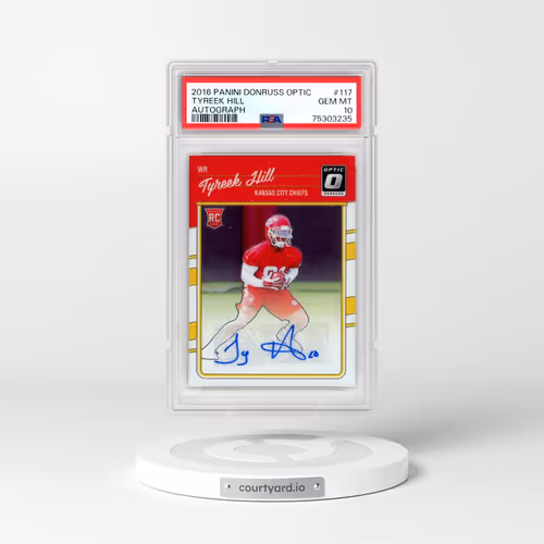 2016 Panini Donruss Optic #117 Tyreek Hill - Autograph (PSA 10 GEM MINT)
