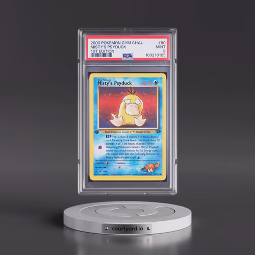 2000 Pokémon Gym Challenge #90 Misty's Psyduck - 1st Edition (PSA 9 MINT)