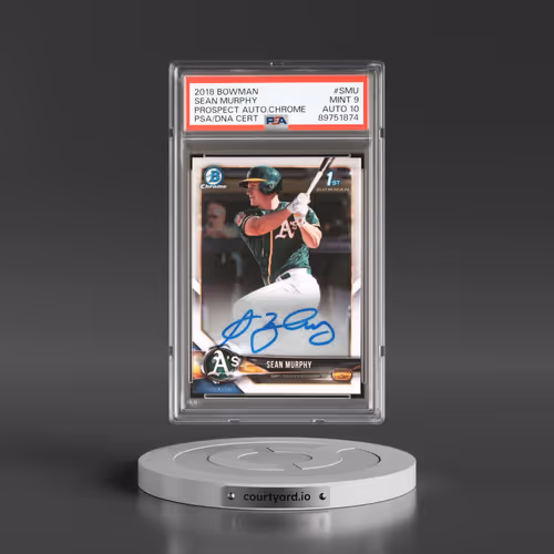 2018 Bowman Prospect Autographs Chrome #SMU Sean Murphy (PSA 9 MINT)