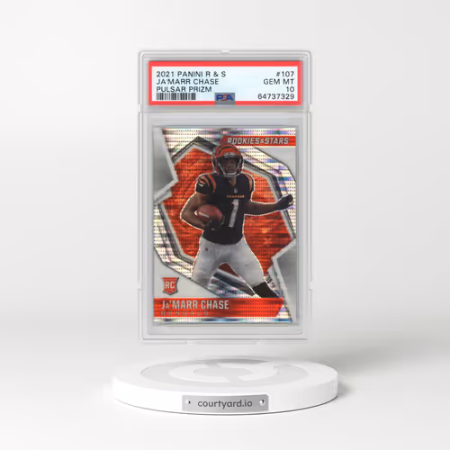 2021 Panini Rookies & Stars #107 JA'Marr Chase - Pulsar Prizm (PSA 10 GEM MINT)