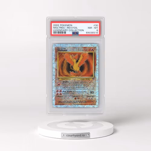 2002 Pokémon Legendary Collection #30 Moltres - Reverse Foil (PSA 8 NM-MT)