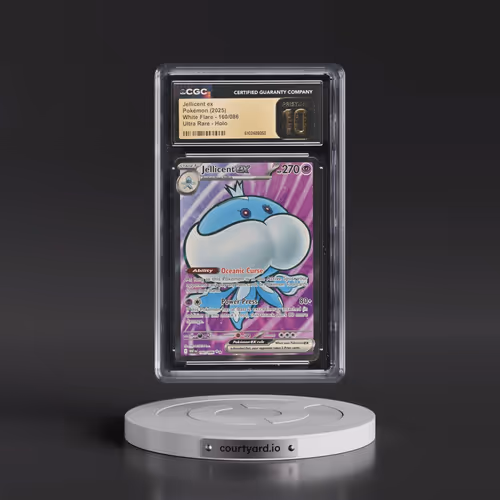 2025 Pokémon Wht EN-White Flare #160 Jellicent EX - Holo Ultra Rare (CGC 10 PRISTINE)