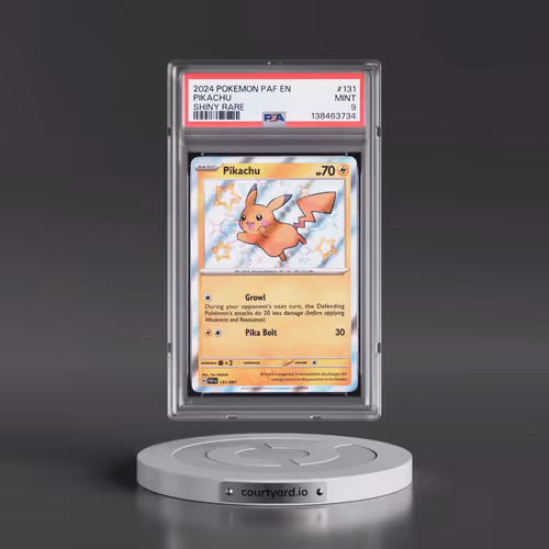 2024 Pokémon Paf EN-Paldean Fates #131 Pikachu - Shiny Rare (PSA 9 MINT)