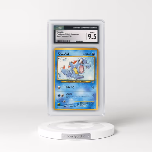 1999 Neo Premium File #158 Totodile - No Rarity (CGC 9.5 MINT+)