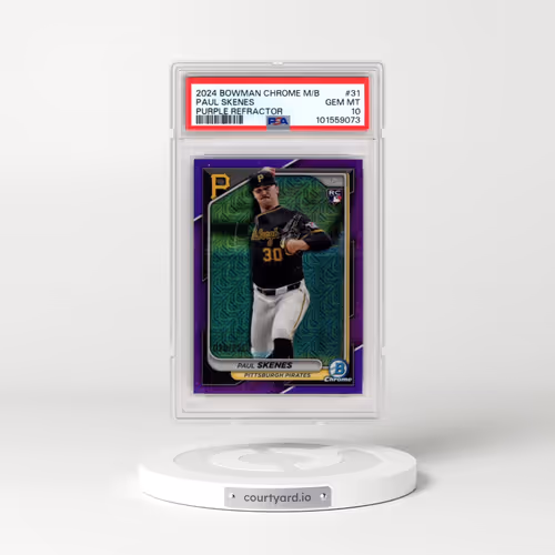 2024 Bowman Chrome Mega Box #31 Paul Skenes - Purple Refractor (PSA 10 GEM MINT)
