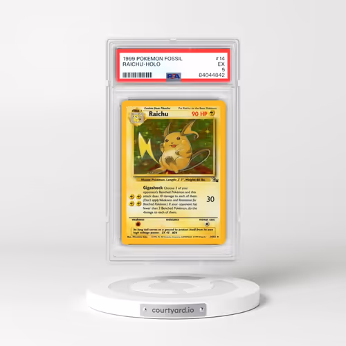 1999 Pokémon Fossil #14 Raichu - Holo (PSA 5 EX)