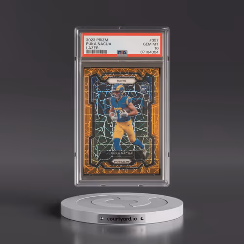 2023 Panini Prizm #357 Puka Nacua - Lazer Prizm (PSA 10 GEM MINT)