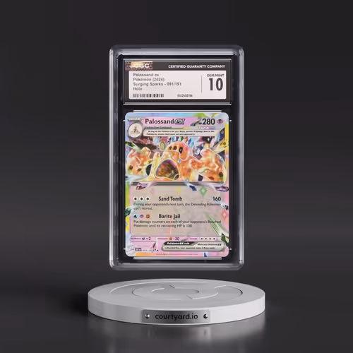 2024 Pokémon Ssp EN-Surging Sparks #091 Palossand EX - Holo (CGC 10 GEM MINT)
