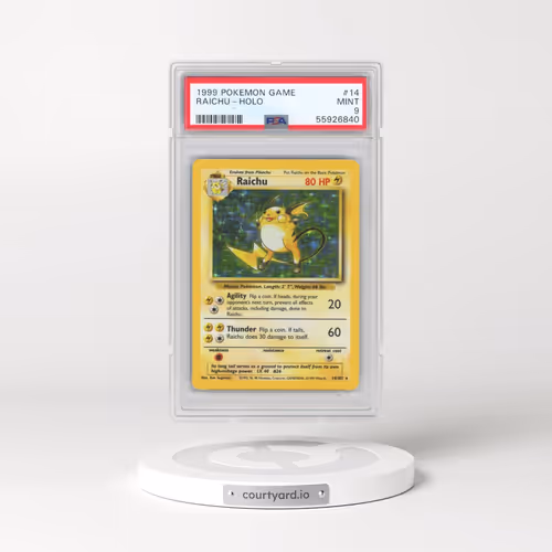 1999 Pokémon Game #14 Raichu - Holo (PSA 9 MINT)