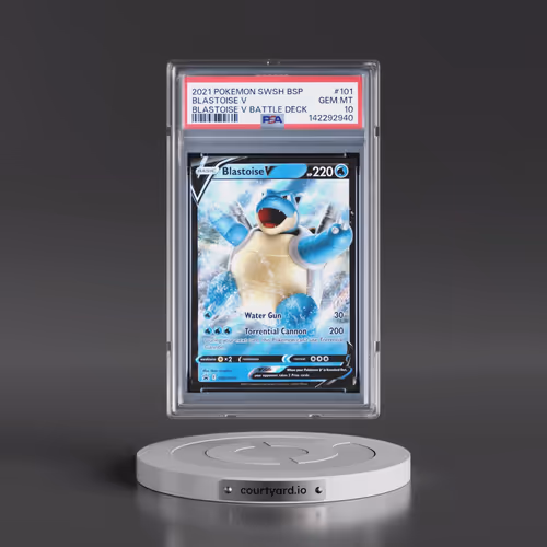 2021 Pokémon Swsh Black Star Promo #101 Blastoise V - Holo Blastoise V Battle Deck (PSA 10 GEM MINT)