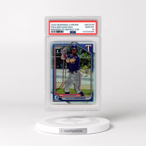 2024 Bowman Chrome Prospects #BCP245 Paulino Santana - Refractor (PSA 10 GEM MINT)