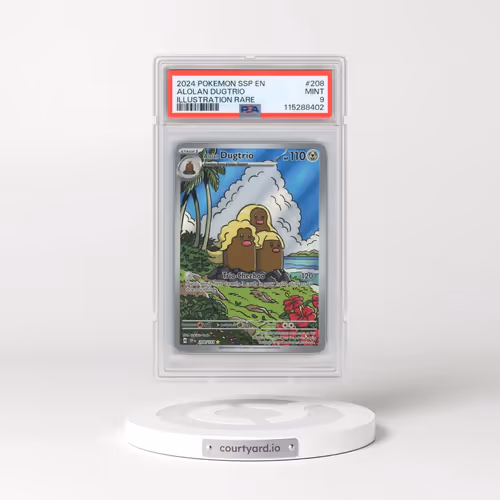 2024 Pokémon Ssp EN-Surging Sparks #208 Alolan Dugtrio - Illustration Rare (PSA 9 MINT)