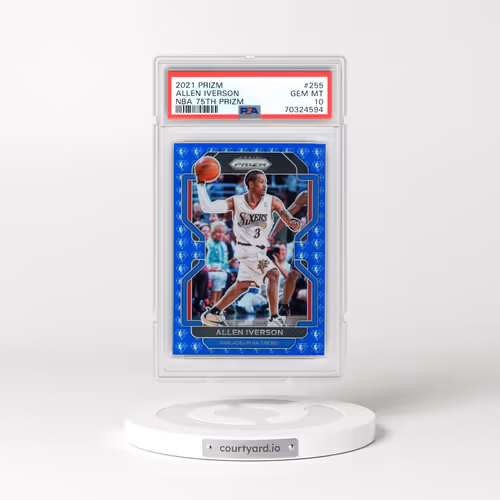 2021 Panini Prizm #255 Allen Iverson - NBA 75th Prizm (PSA 10 GEM MINT)