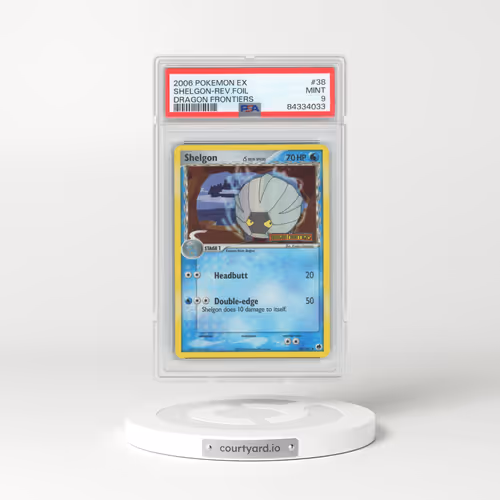 2006 Pokémon EX Dragon Frontiers #38 Shelgon - Reverse Foil (PSA 9 MINT)