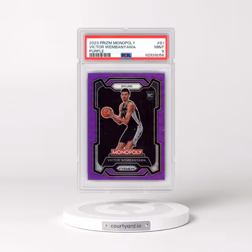 2023 Panini Prizm Monopoly #81 Victor Wembanyama - Purple (PSA 9 MINT)