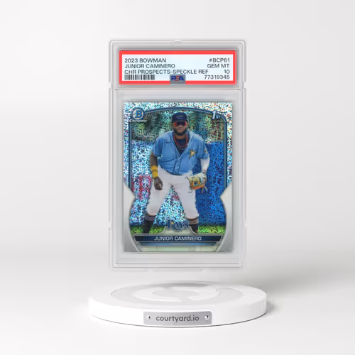 2023 Bowman Chrome Prospects #BCP61 Junior Caminero - Speckle Refractor (PSA 10 GEM MINT)