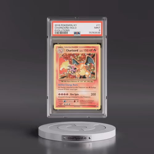 2016 Pokémon XY Evolutions #11 Charizard - Holo (PSA 9 MINT)