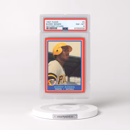 1987 Fleer Hottest Stars #5 Barry Bonds (PSA 8 NM-MT)