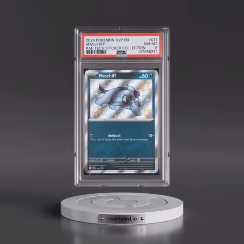 2024 Pokémon Svp EN-SV Black Star Promo #071 Maschiff - Paldean Fates Tech Sticker Collection (PSA 8