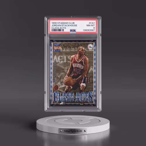 1996 Stadium Club Class Acts #CA1 Jerry Stackhouse/Michael Jordan (PSA 8 NM-MT)