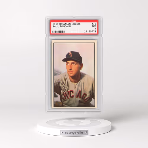1953 Bowman Color #75 Saul Rogovin (PSA 7 NM)