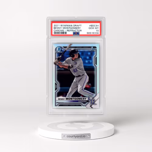 2021 Bowman Draft #BDC84 Benny Montgomery - Chrome-Refractor (PSA 10 GEM MINT)