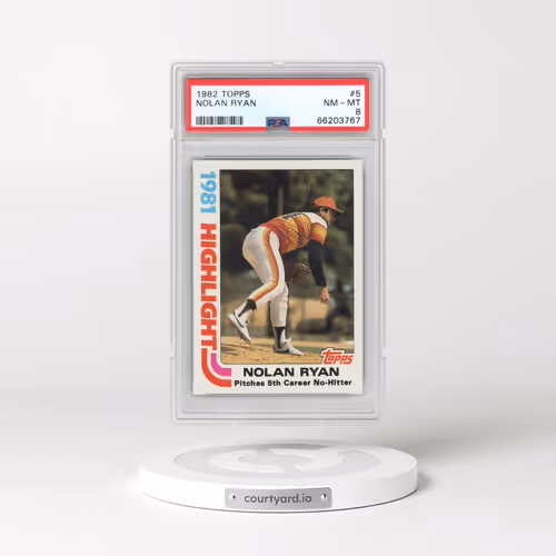 1982 Topps #5 Nolan Ryan (PSA 8 NM-MT)