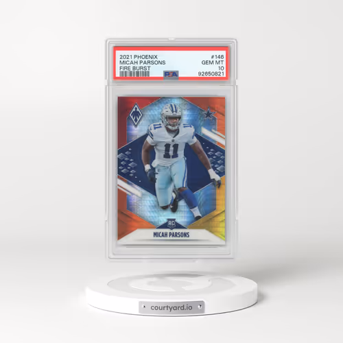 2021 Panini Phoenix #146 Micah Parsons - Fire Burst (PSA 10 GEM MINT)