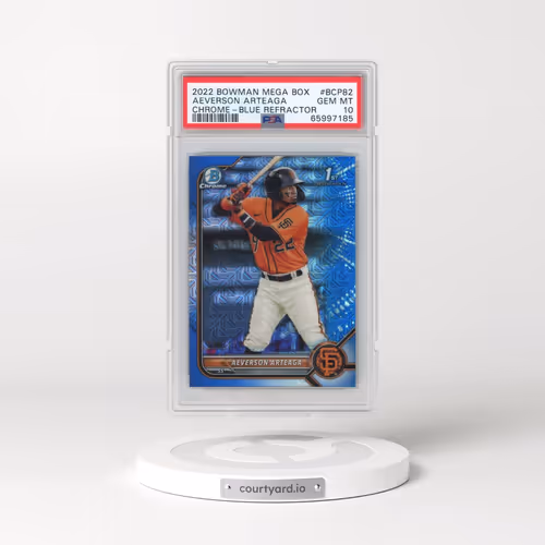 2022 Bowman Mega Box Chrome #82 Aeverson Arteaga - Blue Refractor (PSA 10 GEM MINT)