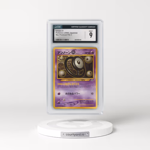 2000 Neo Premium File 2 Unown O - No Rarity (CGC 9 MINT)