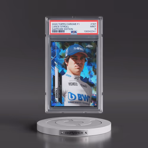 2020 Topps Chrome Formula 1 Sapphire Edition #187 Lance Stroll (PSA 9 MINT)