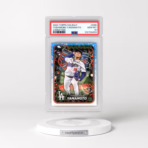 2024 Topps Holiday #H88 Yoshinobu Yamamoto - Variation (PSA 10 GEM MINT)