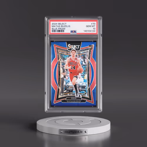 2024 Panini Select #70 Matas Buzelis - Blue Prizm (PSA 10 GEM MINT)