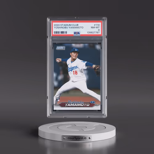 2024 Topps Stadium Club #114 Yoshinobu Yamamoto (PSA 8 NM-MT)