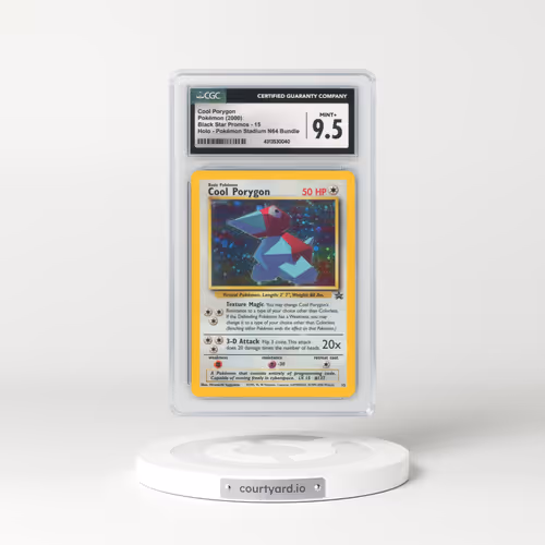 1999 Black Star Promos #15 Cool Porygon - Holo Pokémon Stadium N64 Bundle (CGC 9.5 MINT+)