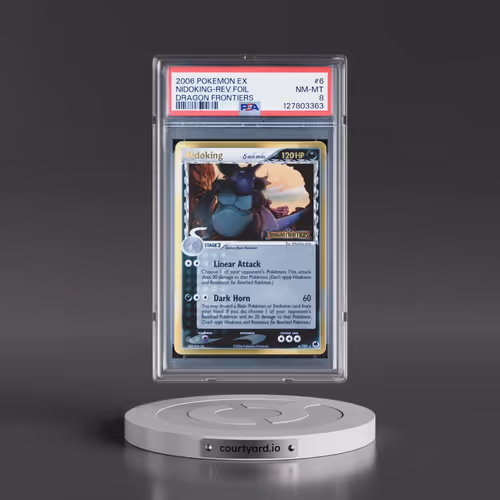 2006 Pokémon EX Dragon Frontiers #6 Nidoking - Reverse Foil (PSA 8 NM-MT)