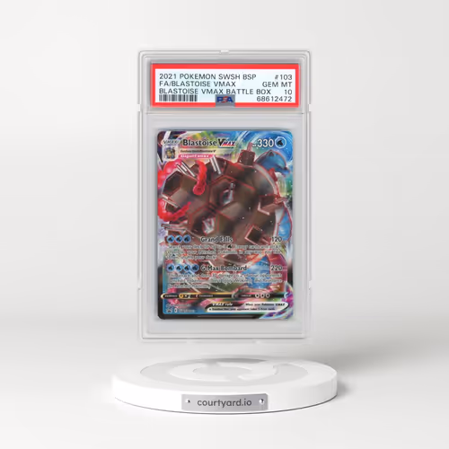 2021 Pokémon Swsh Black Star Promo #103 Blastoise Vmax - Full Art Blastoise Vmax Battle Box (PSA 10 GEM MINT)