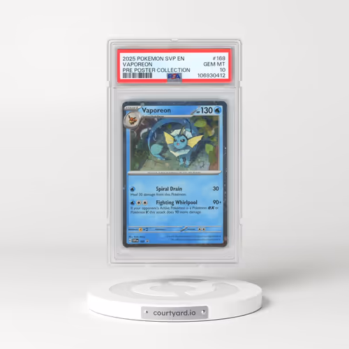 2025 Pokémon Svp EN-SV Black Star Promo #168 Vaporeon - Prismatic Evolutions Poster Collection (PSA