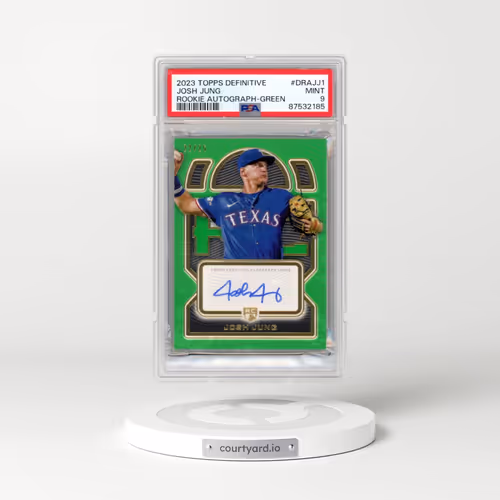 2023 Topps Definitive Collection Definitive Rookie Autographs #DRAJJ1 Josh Jung - Green (PSA 9 MINT)