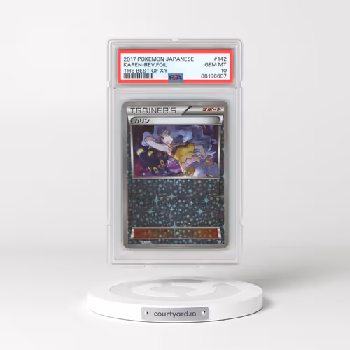 2017 Pokémon the Best of XY #142 Karen - Reverse Foil (PSA 10 GEM MINT)