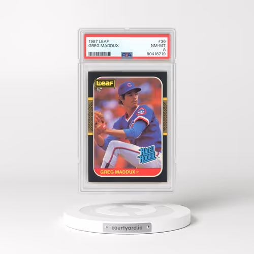 1987 Leaf #36 Greg Maddux (PSA 8 NM-MT)