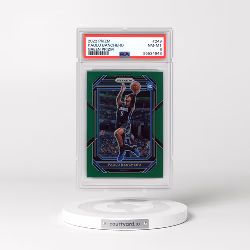 2022 Panini Prizm #249 Paolo Banchero - Green Prizm (PSA 8 NM-MT)