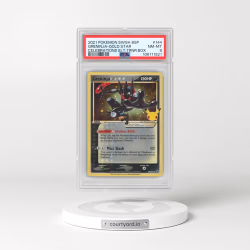 2021 Pokémon Swsh Black Star Promo #144 Greninja-Gold Star - Celebrations Elite Trainer Box (PSA 8 NM-MT)