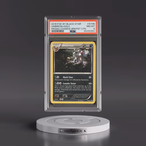 2016 Pokémon XY Black Star Promo #XY96 Umbreon - Holo Cosmos-Breakpoint 3 Pack (PSA 8 NM-MT)