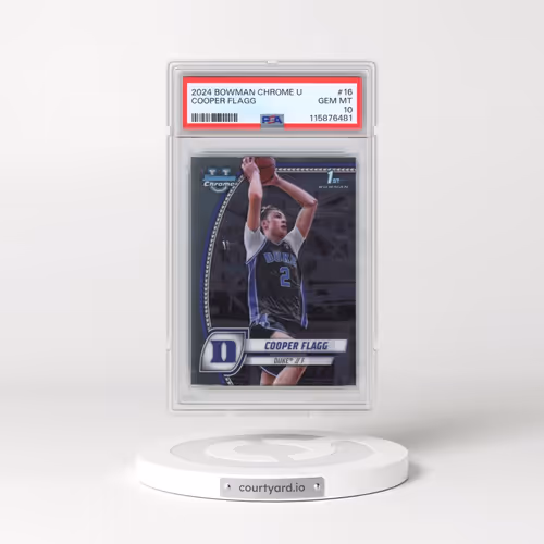 2024 Bowman Chrome University #16 Cooper Flagg (PSA 10 GEM MINT)