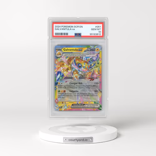 2024 Pokémon Scr EN-Stellar Crown #051 Galvantula EX - Holo (PSA 10 GEM MINT)