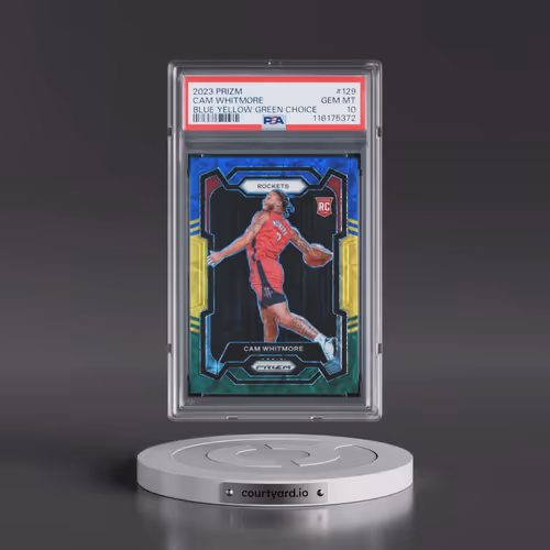 2023 Panini Prizm #129 Cam Whitmore - Blue Yellow Green Choice (PSA 10 GEM MINT)
