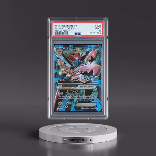 2016 Pokémon XY Breakpoint #120 M Scizor EX - Holo Full Art (PSA 9 MINT)