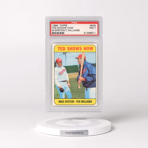 1969 Topps #539 Ted Shows How - M.Epstein/T.Williams (PSA 7 NM)