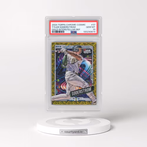 2024 Topps Chrome Cosmic #37 Tyler Soderstrom - Gold Interstellar Refractor (PSA 10 GEM MINT)
